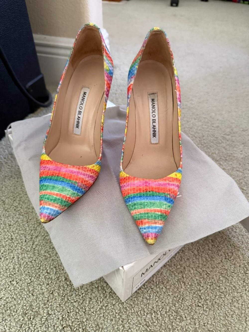 Manolo Blahnik Multi-Color Pumps
